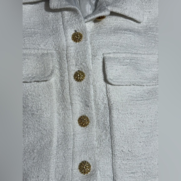 Zara White Blazer with Gold Buttons - Picture 5 of 5